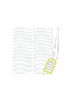 100 Pack of Clear PVC Luggage Loop Straps - 6 Inch Transparent Worm Loops for ID Tags and Name Tags - Ideal for Luggage Identification and Card Attachment