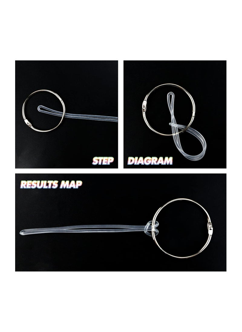 Generic - 100 Pack of Clear PVC Luggage Loop Straps - 6 Inch Transparent Worm Loops for ID Tags and Name Tags - Ideal for Luggage Identification and Card Attachment - Image 1