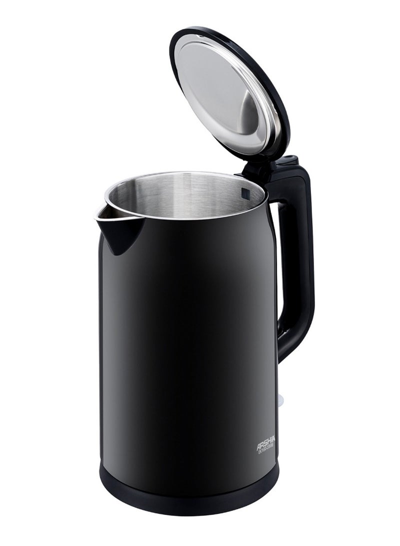 آرشيا غلاية مياه كهربائية من أرشيا – 1.7 لتر – ستانلس ستيل مزدوج – أسود - Image 2