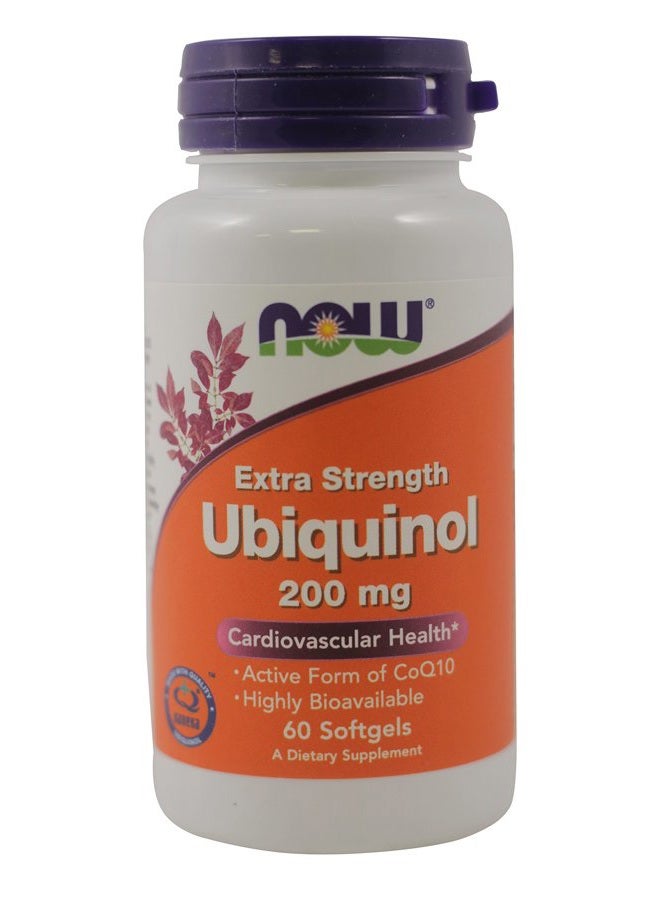 now Foods Ubiquinol Extra Strength (60 Softgels, 200 mg) - Image 1