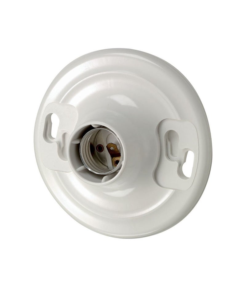 Leviton One-Piece Urea Outlet Box Mount, Incandescent Lampholder, 8829-CW1, White