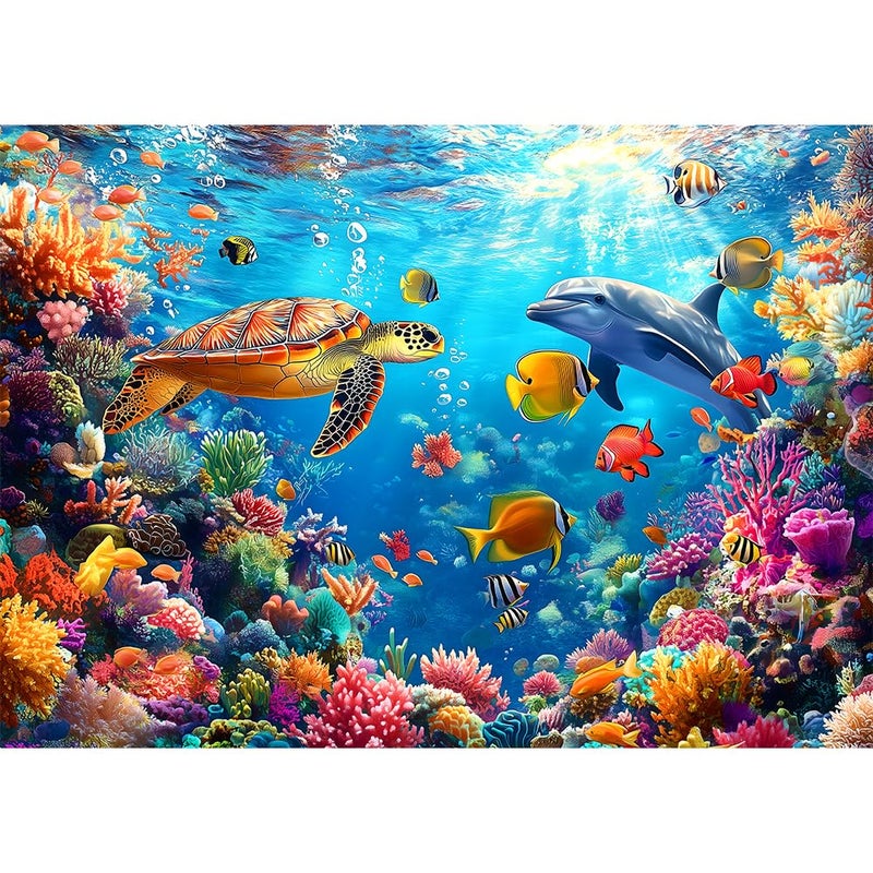 Moruska Underwater Puzzles 1000 Pieces for Adults Under The Sea Animal Jigsaw Puzzle Ocean Scene 1000 Piece - Image 3