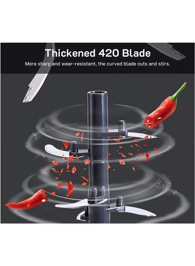 HOMESTAR Large Capacity Manual Chopper 1000ml, Portable Hand Pull String Cutter for Garlic, Onion, Vegetables, Simple operation, Easy to clean - Image 3