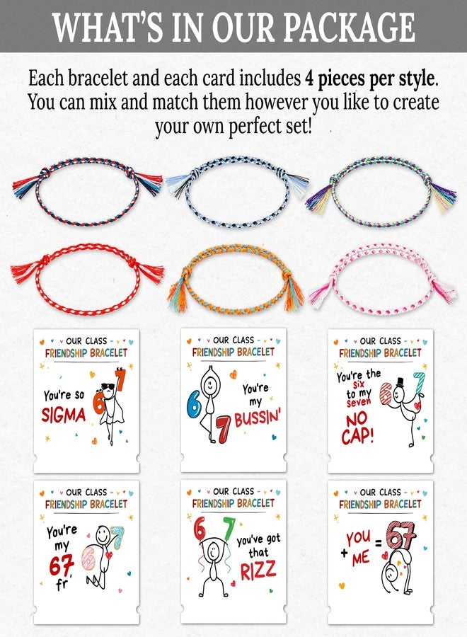 Sensemory Six Seven Friendship Bracelets Bulk for Kids – 24 Sets End of Year Student Gifts from Teacher, Last Day of School Goodbye Gifts, 6 7 Class Graduation Bracelet Set for Kid, Boys & Girls Classroom Exchange 2026 - Image 3