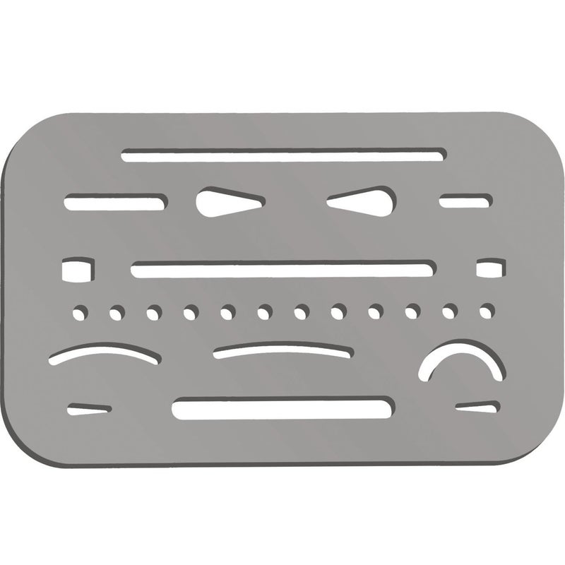 Hotop 3 Pieces Eraser Shield Eraser Template Drafting Metal Erasing Shield Stainless Steel for Drawing Drafting Tool Artists - Image 1