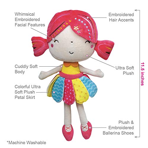 Adora Softies Blossom Plush Doll, 11.5" Girl Doll For Educational Fun Play and Bedtime! Gift For Ages 0 and Up - Blossom - Image 4