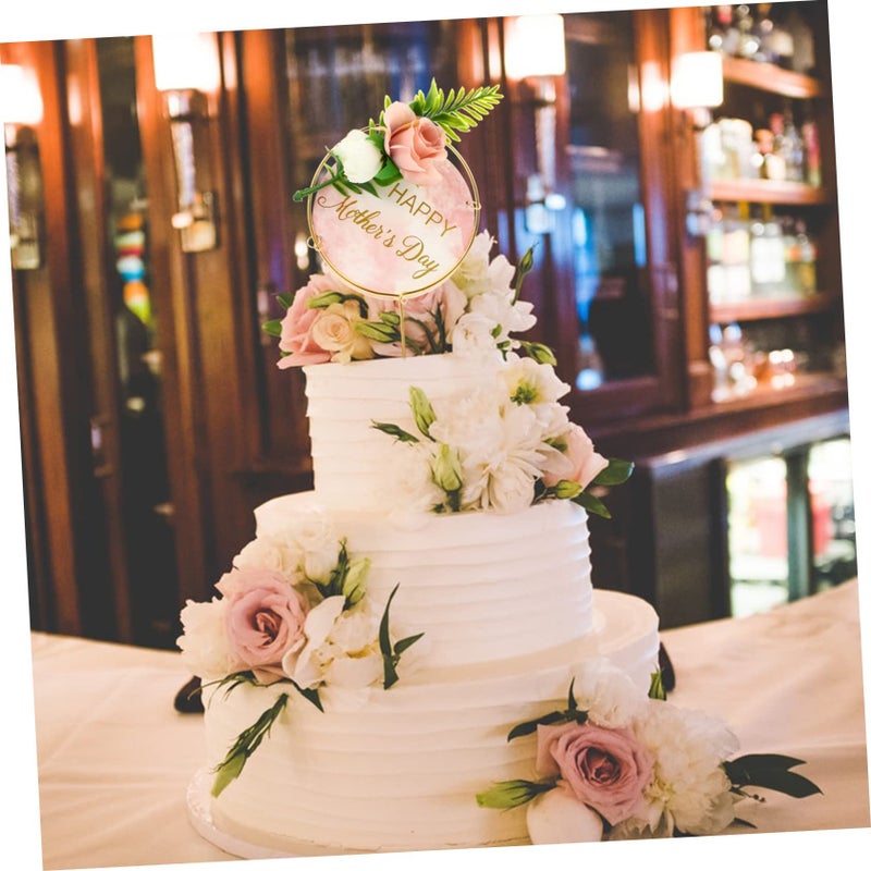 Elegant Floral Cake Topper Set For Mothers Day Birthday Party Decorations - Image 4
