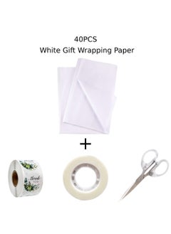 Urban Utility 40-Pack of Premium White Tissue Paper Sheets - Large 50 x 70 cm Size, Perfect for Art Projects, Crafts, and Elegant Gift-Wrapping Creations  - Image 1