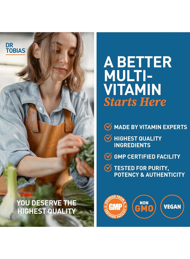 Dr. Tobias Adult Multivitamin, 42 Fruits & Vegetables + Plant-Based Enzymes + Probiotic, 180 Tablets (60 Day Supply) - Image 5