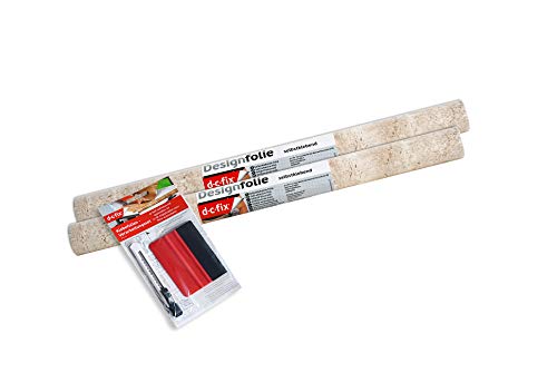d-c-fix dcfix 34600992PKA Decorative SelfAdhesive Film Beige Marble 17 x 78 Roll 2Pack with Applicator - Image 3