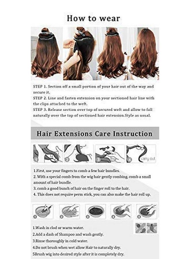 MoonEyes Curly/Wavy Hair Extensions In High Temperature Synthetic Fiber Highlighter In Black And Golden Color 5 Clips Head 1 Piece For Women And Girls In 24 Inch - Image 4
