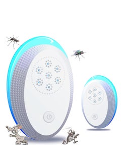 Ultrasonic Pest Repeller, Electronic Insect Repellent Mouse Traps for Indoors Mosquito Spider Plugin, Efficient Repelling Rat, Mosquitoes  roach Bed Bug Fleas 2 Packs