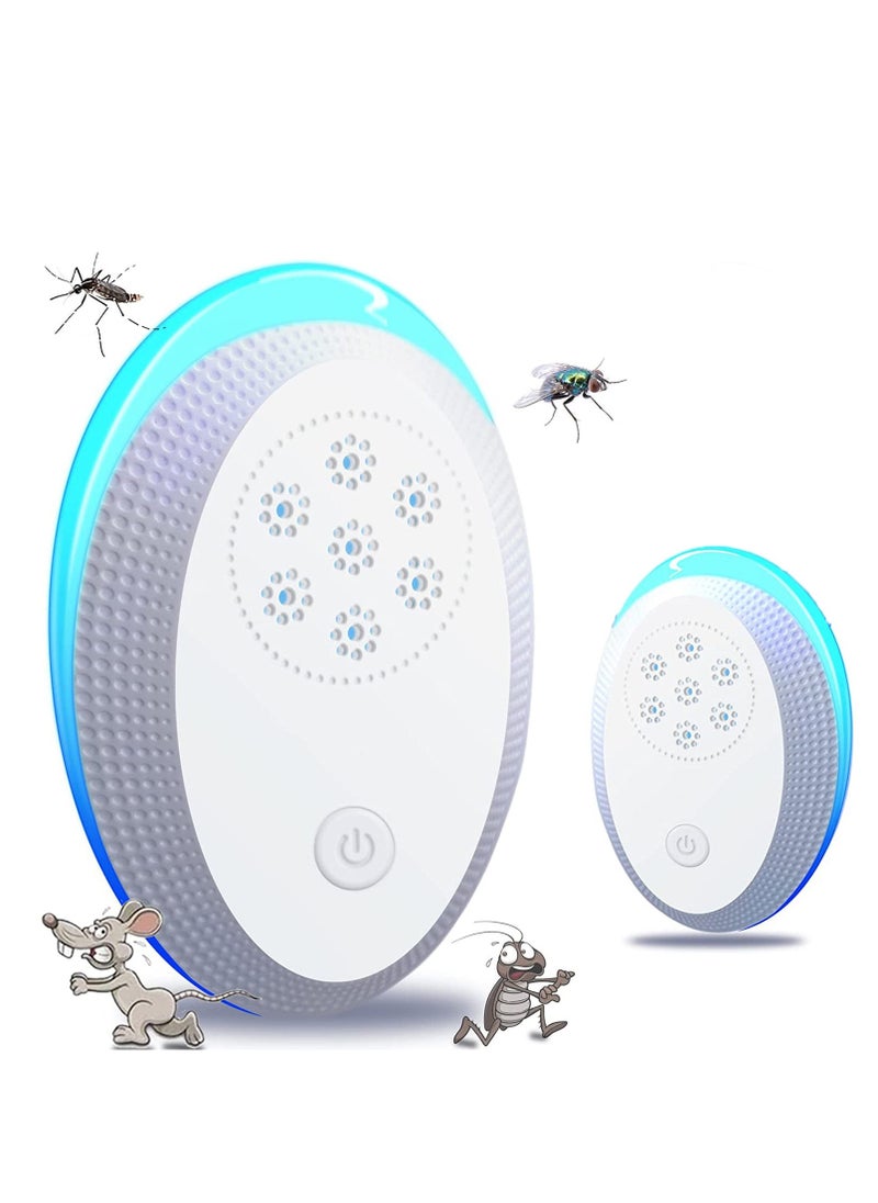 Generic - Ultrasonic Pest Repeller, Electronic Insect Repellent Mouse Traps for Indoors Mosquito Spider Plugin, Efficient Repelling Rat, Mosquitoes  roach Bed Bug Fleas 2 Packs - Image 1