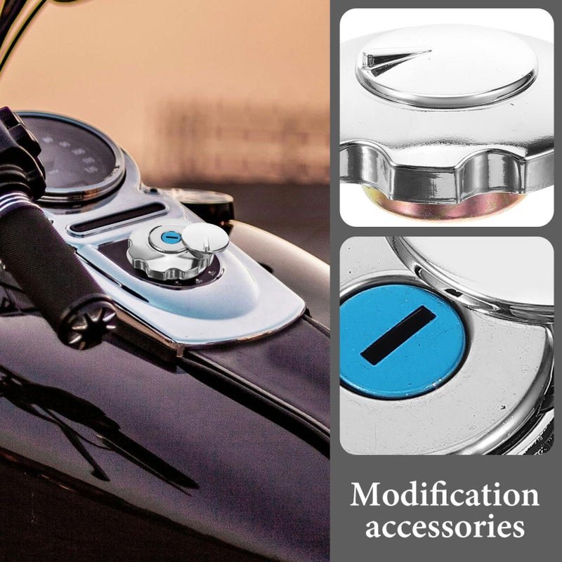 3 Pack Motorcycle Locking Gas Cap Key Fuel Tank Cover Easy to Install - Image 5