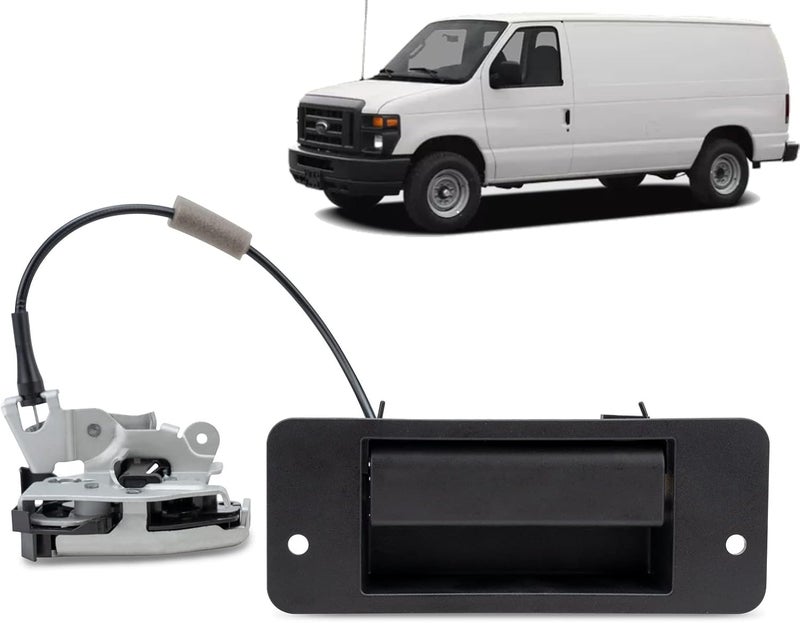 Qagea Rear Door Latch with Handle - Left Driver Side for Ford E-Series (1992-2019) - Image 1