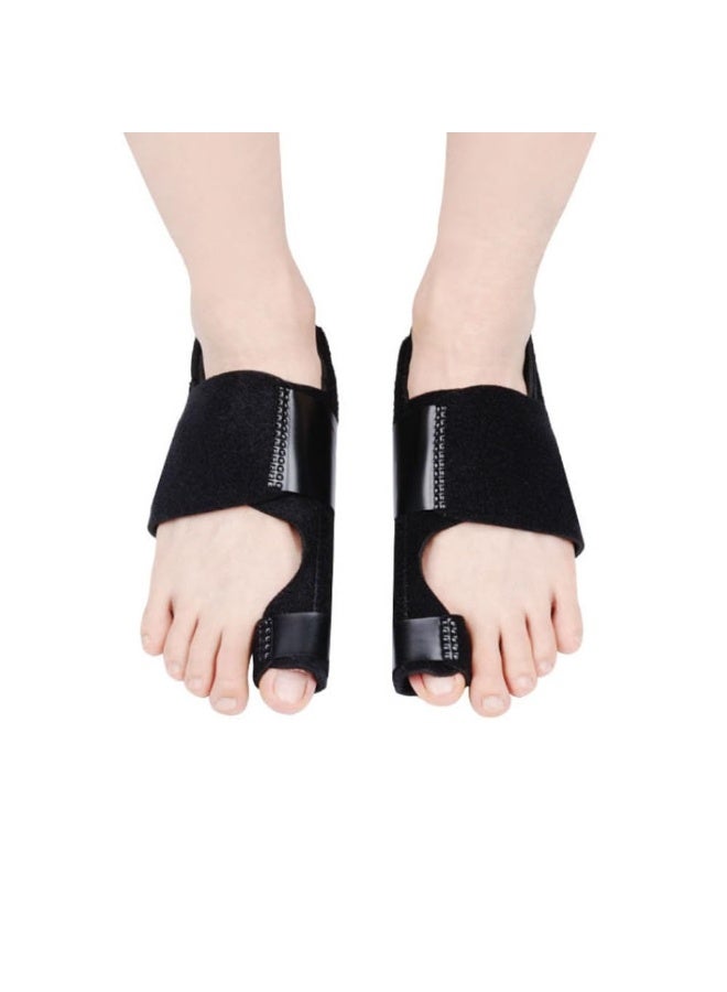 زوج من مشد تصحيح انحراف إبهام القدم للرجال والنساء - دعامة إصبع القدم الكبيرة قابلة للتعديل لتخفيف آلام الورم العظمي، دعم ليلي لتقويم القدم - Image 1