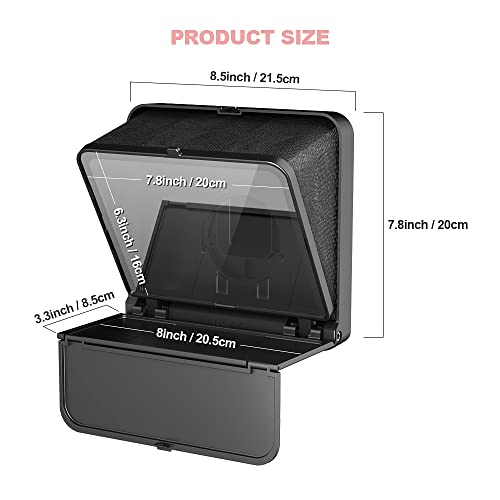 LENSGO TC7S Portable Teleprompter for Phone, One-Second Fold Mini Teleprompter with Remote Control,App Compatible with iPhone & Android for Online Teaching Vlog Live Streaming Interview - Image 3