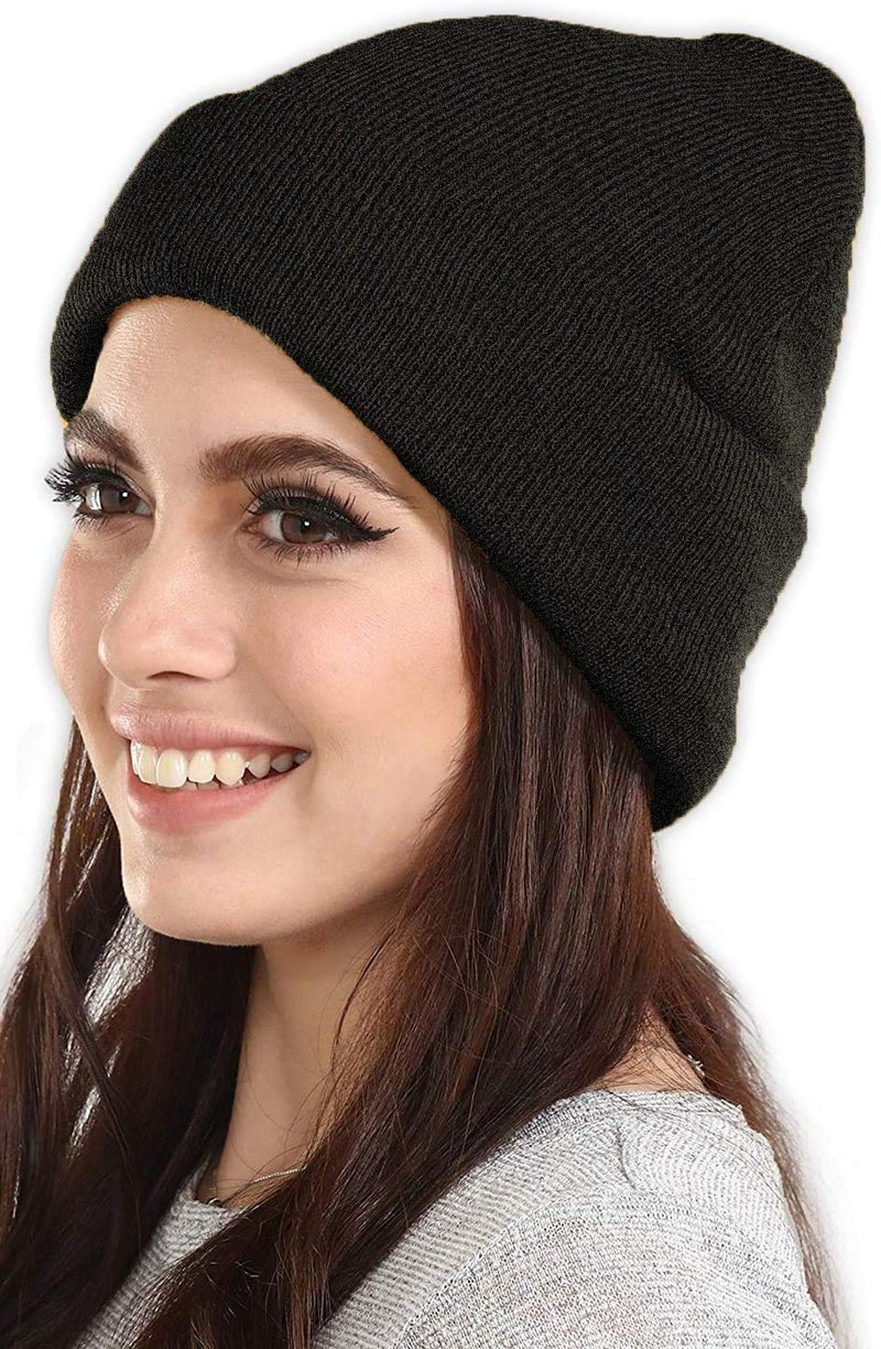 THE BLAZZE 2015 Winter Beanie Cap for Men and Women Pack Of 3 (Pack Of 3, Black,DarkGrey,Maroon) - Image 2