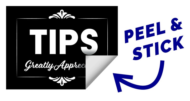 Artisan Owl Tips Greatly Appreciated - 3x4 All Weather Vinyl Decal Sticker- Support Local Business Tip Your Waiter Waitresses Tip Cash Tipping Jar Billfold Check Presenter Driver Cars Laptop - Perfect Size - Image 3