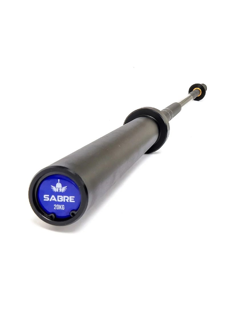 CHAMP KIT Black Zinc Sabre Bar - High Tensile Iron Gym Barbell for Weightlifting, CrossFit, and Bodybuilding - Image 1