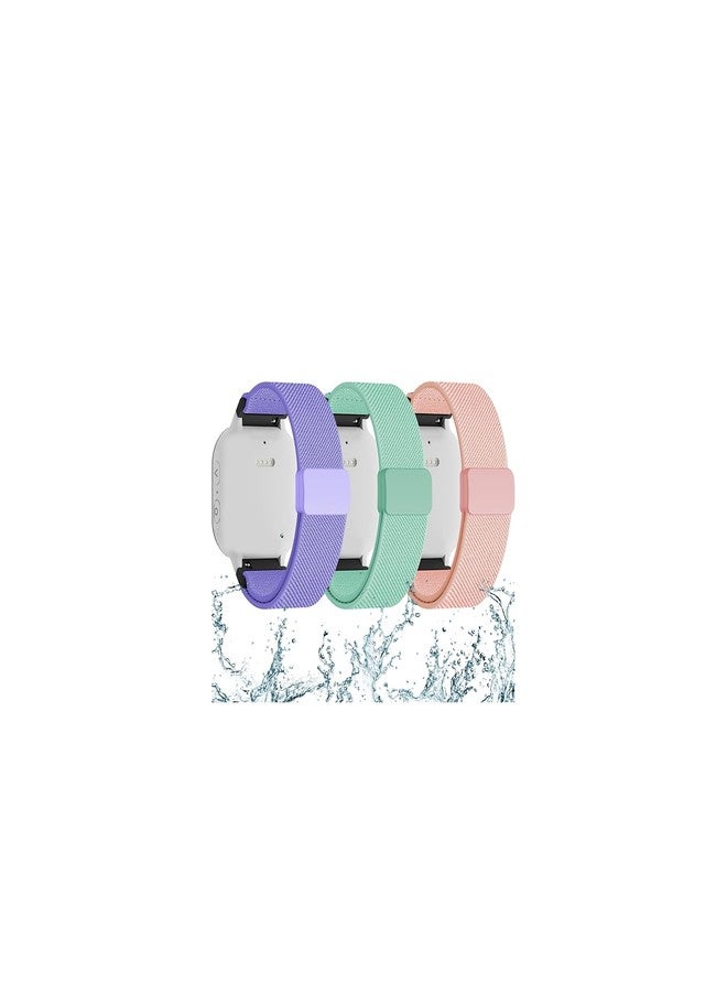ZOOROO 3 Pack Splash-Proof Stretchy Nylon Watch Bands Compatible with Gizmo Watch 3 2 1/Gabb Watch 3e 3 2 1/SyncUP Kids Watch 2 1, 20mm Soft Replacement Kids Strap with Magnetic Buckle for Kids Boys Girls - Image 1