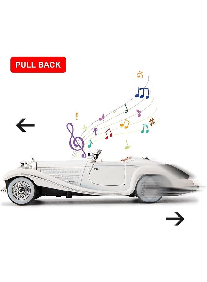 DEUSON ECOM 1:24 Diecast Vintage Toy car for Kids Die Cast Metal Car Light Sound Pull Back Openable Door - Image 4