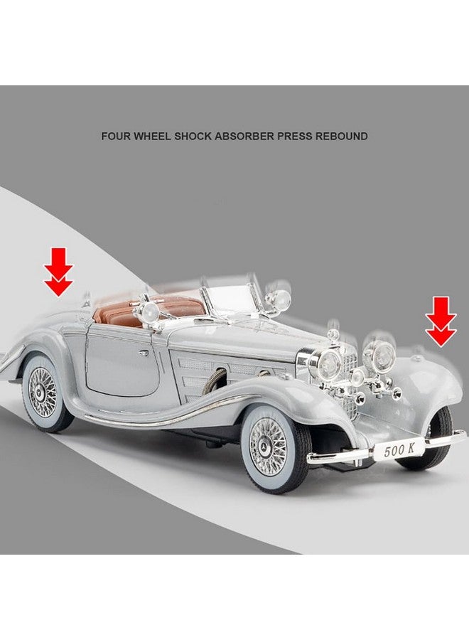 DEUSON ECOM 1:24 Diecast Vintage Toy car for Kids Die Cast Metal Car Light Sound Pull Back Openable Door - Image 3