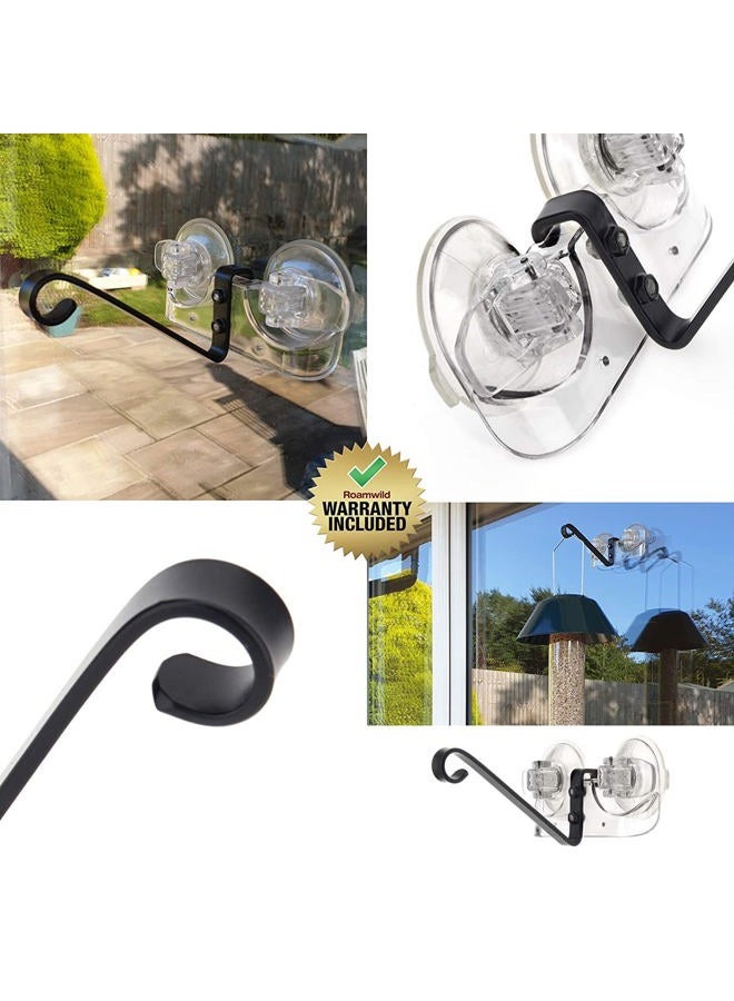 Roamwild Window Mounted Bird Feeder Bracket With Super Strong NEW Dual Suction Technology - Image 3