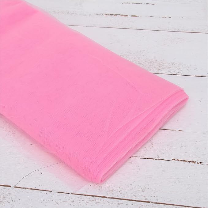 Filloxy Net Fabric Cloth for Multi Decoration, Parties, Festival, Costumes, Gift Packing, Party, Backdrop Material mandap, Pooja Background Ribbon Wedding Decoration, 58" Width (Light Pink, 5 Meter) - Image 4