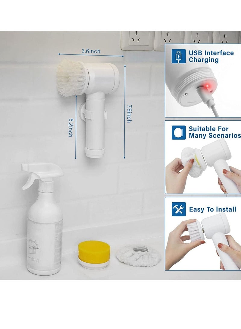 Electric Spin Scrubber Electric Cleaning Brush with 3 Brush Heads Cordless Portable Scrub Brush Handheld Shower Scrubber Suitable for Bathroom/Tiles/Floor/Bathtub - Image 5