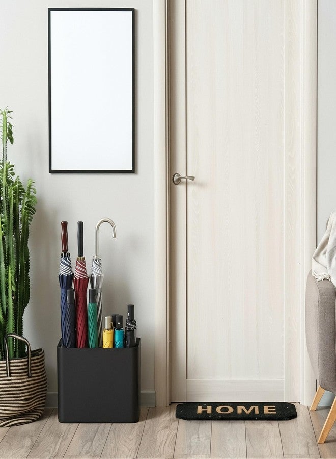 Threehoney حامل مظلات ثري هوني يتسع لـ 15 مظلة، مناسب لزاوية المدخل، مزود بصينية لتجميع السوائل، منظم تخزين موفر للمساحة، حامل مظلات صغير الحجم للاستخدام الداخلي، مثالي لتزيين المنزل أو المكتب (أسود) - Image 5