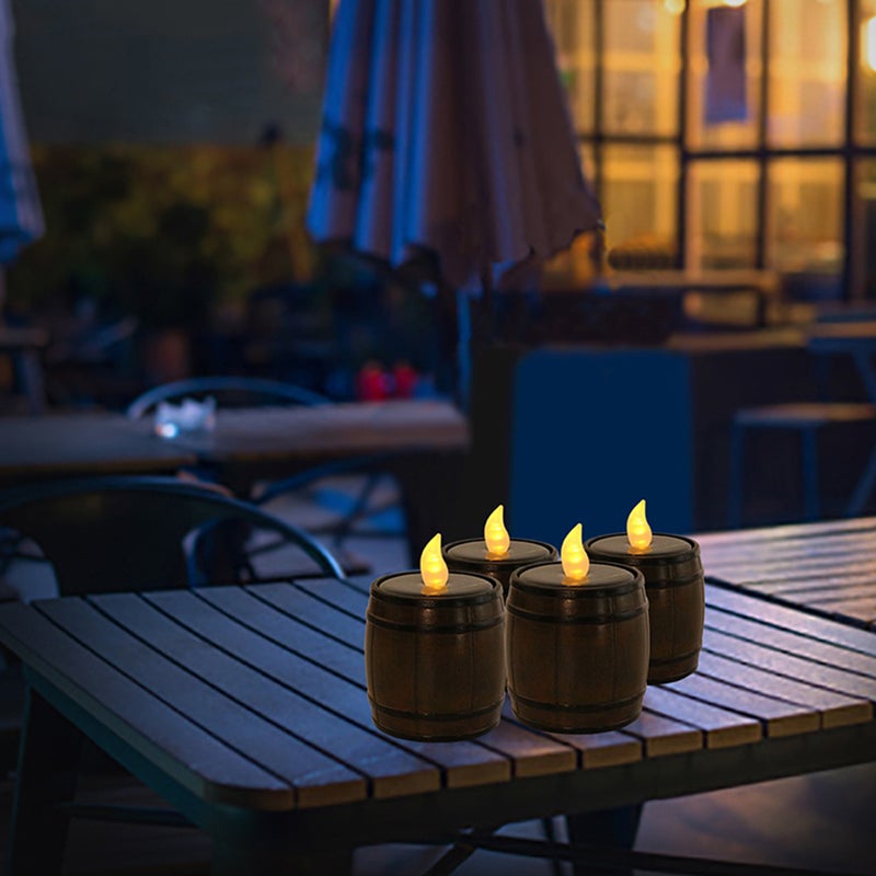Solar Powered Candle Tealight Solar Fake Candle Light for Outdoor - Image 3