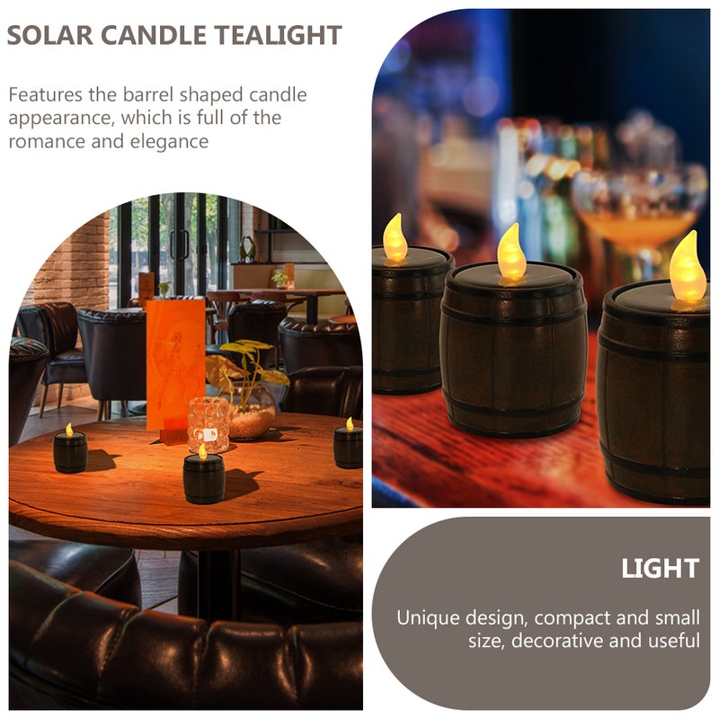 Solar Powered Candle Tealight Solar Fake Candle Light for Outdoor - Image 5