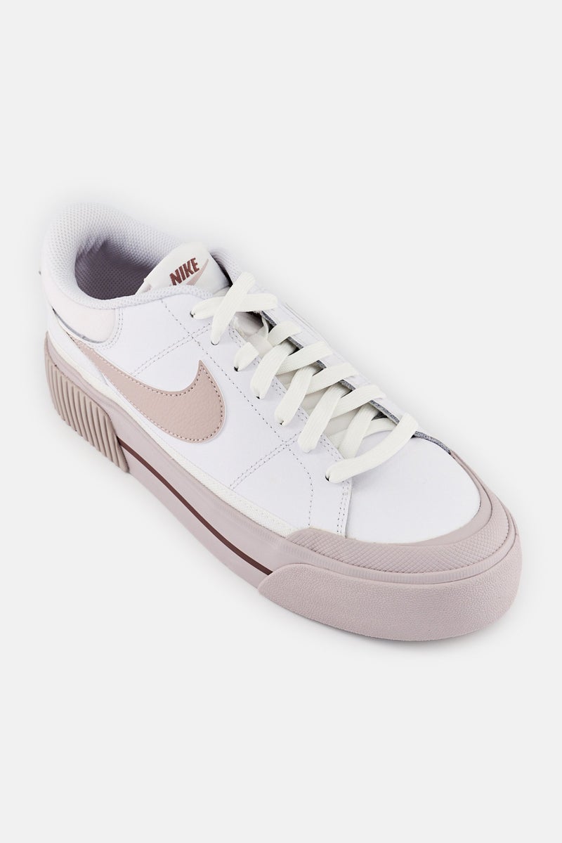 Nike Women Court Legacy Lift Lace Up Outdoor Shoes, White - Image 1