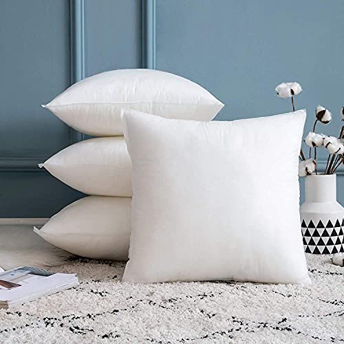 HFI UrbanArts Virgin Fiber Cushion Fillers - Pack of 4 Pcs | 16 x 16 Inches | White | Cushion, Cushions for Sofa, Cushion Pillow, Sofa Pillow, Cushions for Bed - Image 1