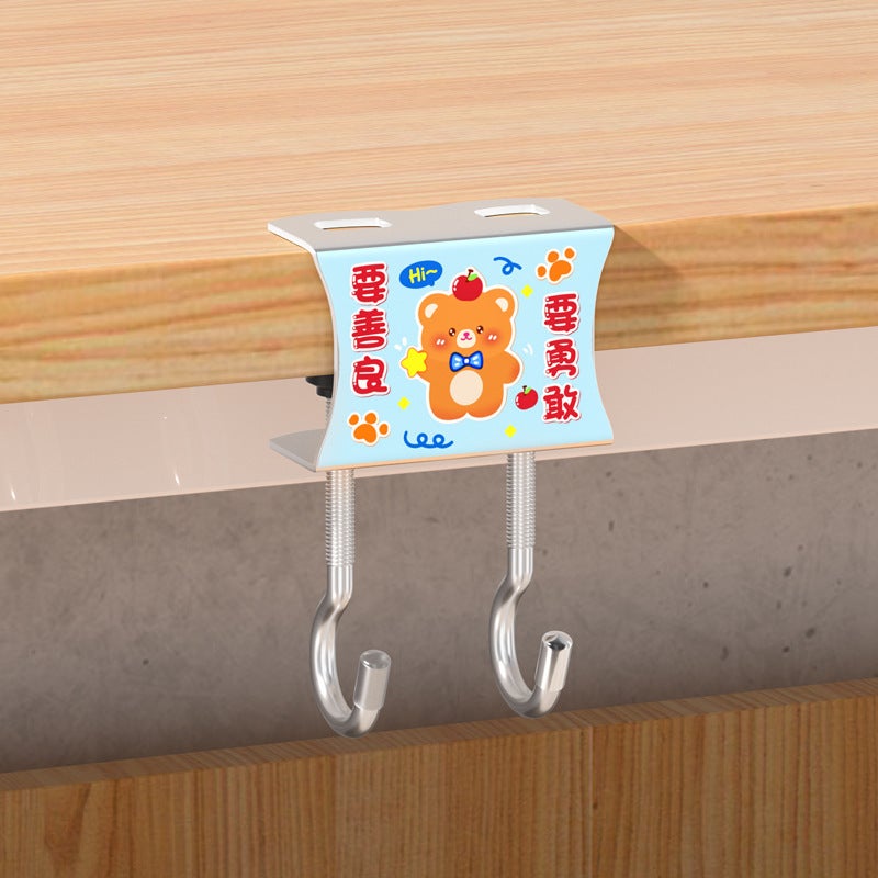 Schoolbag Hook Tableside Artifact Adjustable Primary School Students Dormitory Desk Hanging Bag Hook Backpack Special Hook Kindness] school bag hook