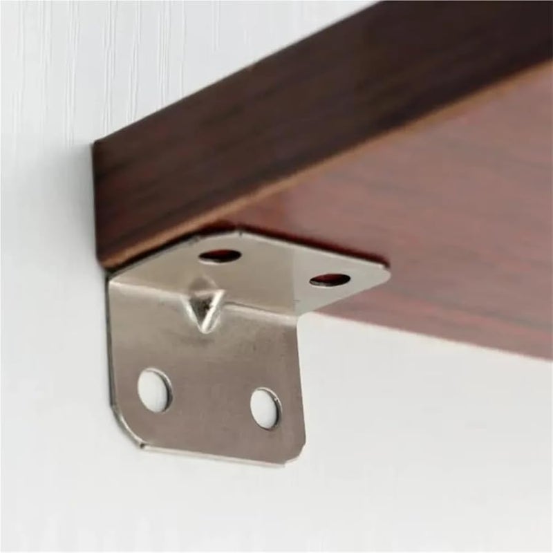 200PCS L Shaped Corner Brackets Metal Angle Bracket Furniture Hardware Shelf Support - Image 5