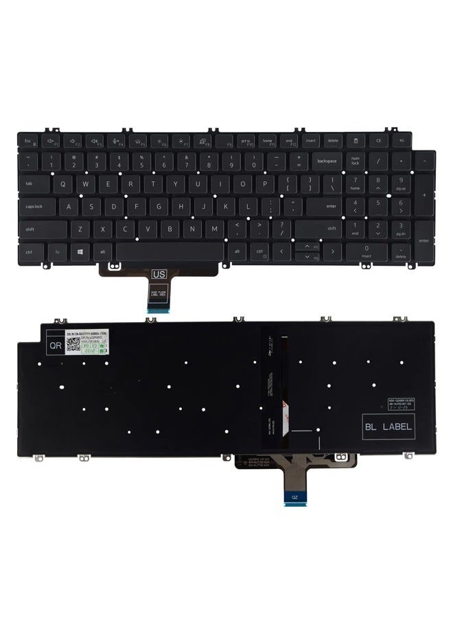 SUNMALL Replacement Keyboard Compatible with Dell Latitude 5520 5521 Precision 3560 3561 with Backit - Image 1