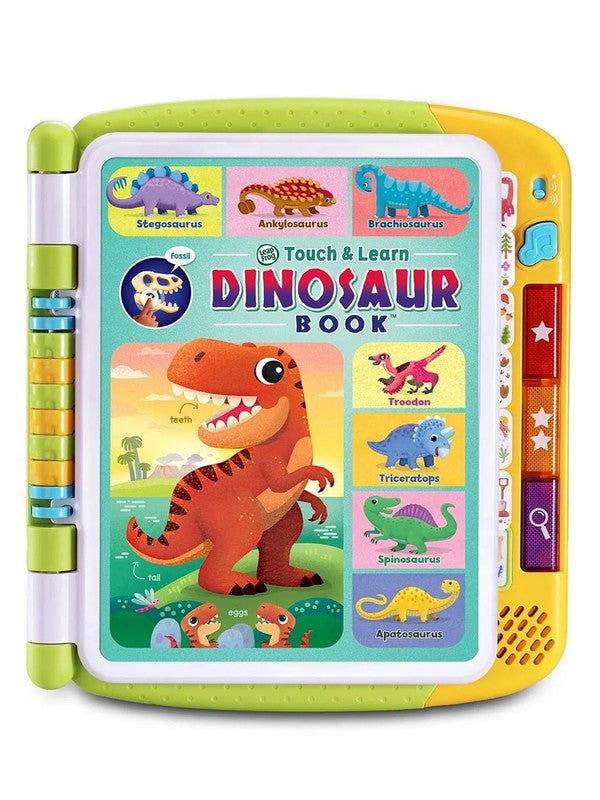 LeapFrog Touch & Learn Dinosaur Book - Bilingual English & Arabic Interactive Book, Teaches Letters & Dinosaurs - Image 1