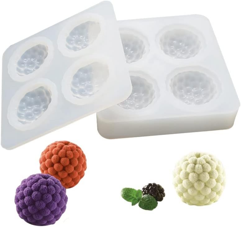 mostsom Silicone Mold Baking Pan Non-Stick Baking Pastry Chocolate Cake Dessert DIY Decoration Tools (Raspberry X_4.8x4.8x0.18 inch) - Image 1
