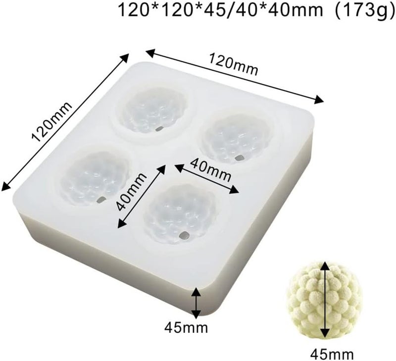 mostsom Silicone Mold Baking Pan Non-Stick Baking Pastry Chocolate Cake Dessert DIY Decoration Tools (Raspberry X_4.8x4.8x0.18 inch) - Image 5