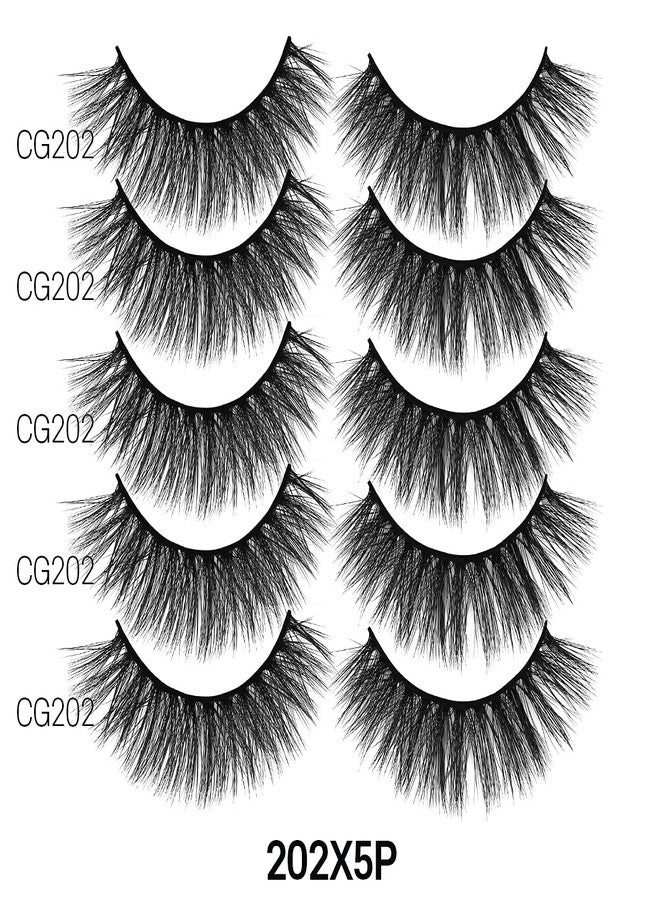 Laflare 3D Cashmere False Eyelashes Multipack, Ultra Soft, Glam, Luxurious, Cruelty-Free, Reusable, Fake Eyelashes 5 Pairs Value Pack (202X5P) - Image 2
