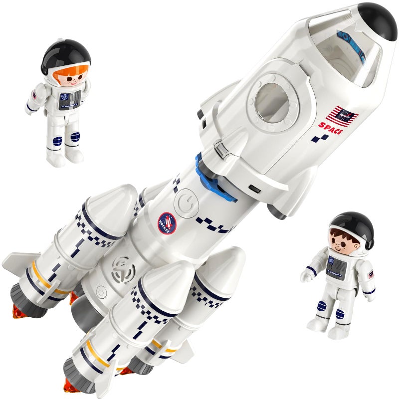 TEMI Space Toys for kids 35 57 810  Rocket Ship Toys for kids 35 Spaceship Astronaut Toys with 2 Astronauts Projection Lamp Outer Space Themed Gifts for Toddler Boy Girl 3 4 5 6 7 8 9 Year Old - Image 2