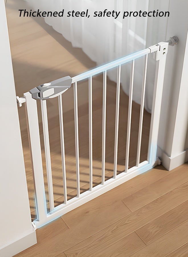 Extra Wide Adjustable Baby Safety Gate, Pressure Mounted No-Drill Installation with 3 Extension Kit (10/20/45cm), Heavy Duty Steel Construction with Formaldehyde-Free Coating,Indoor Safety Gates for Pet Fence Doorway Hallway and Stair Use - Image 4