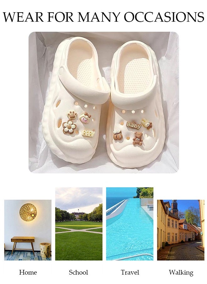 DUNISO - Women's Crocs clogs Sandals Bath Slippers Quick Drying Slide Sandal Non-Slip Soft Shower Slippers Spa Bath Pool Gym House Slippers Beach Sandals for Indoor & Outdoor - Image 1