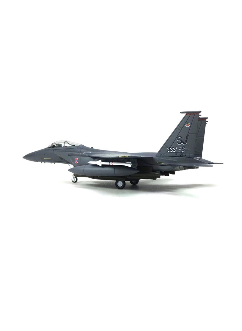 نموذج طائرة مصبوبة من سبائك معدنية بمقياس 1:100، نموذج معدني مقلد SU-27 F4-C F-14 F15-C F15-E، يأتي نموذج الطائرة مع ملحقات حامل للديكور والهدايا، F15e2 - Image 1