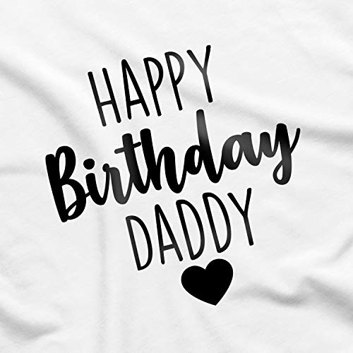 Printique Organic Cotton Baby Onesie “Happy Birthday Daddy” Infant Bodysuit, Soft Breathable Newborn Outfit, Unisex Baby Clothes, Snap Closure (Black - 0-3 Months) - Image 5