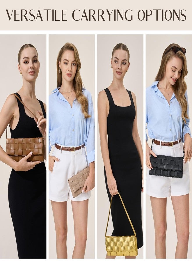 CHUNLI Trendy Woven Evening Clutch Purses for Women, PU Leather Crossbody Shoulder Purse Handbag for Women Evening, Formal Events, Wedding, Party, and Special Occasions - Image 4