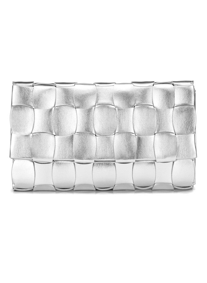 CHUNLI Trendy Woven Evening Clutch Purses for Women, PU Leather Crossbody Shoulder Purse Handbag for Women Evening, Formal Events, Wedding, Party, and Special Occasions - Image 1