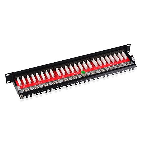 Cable Matters Rackmount or Wall Mount 24-Port Shielded RJ45 Patch Panel with Jack Shutter - Image 3